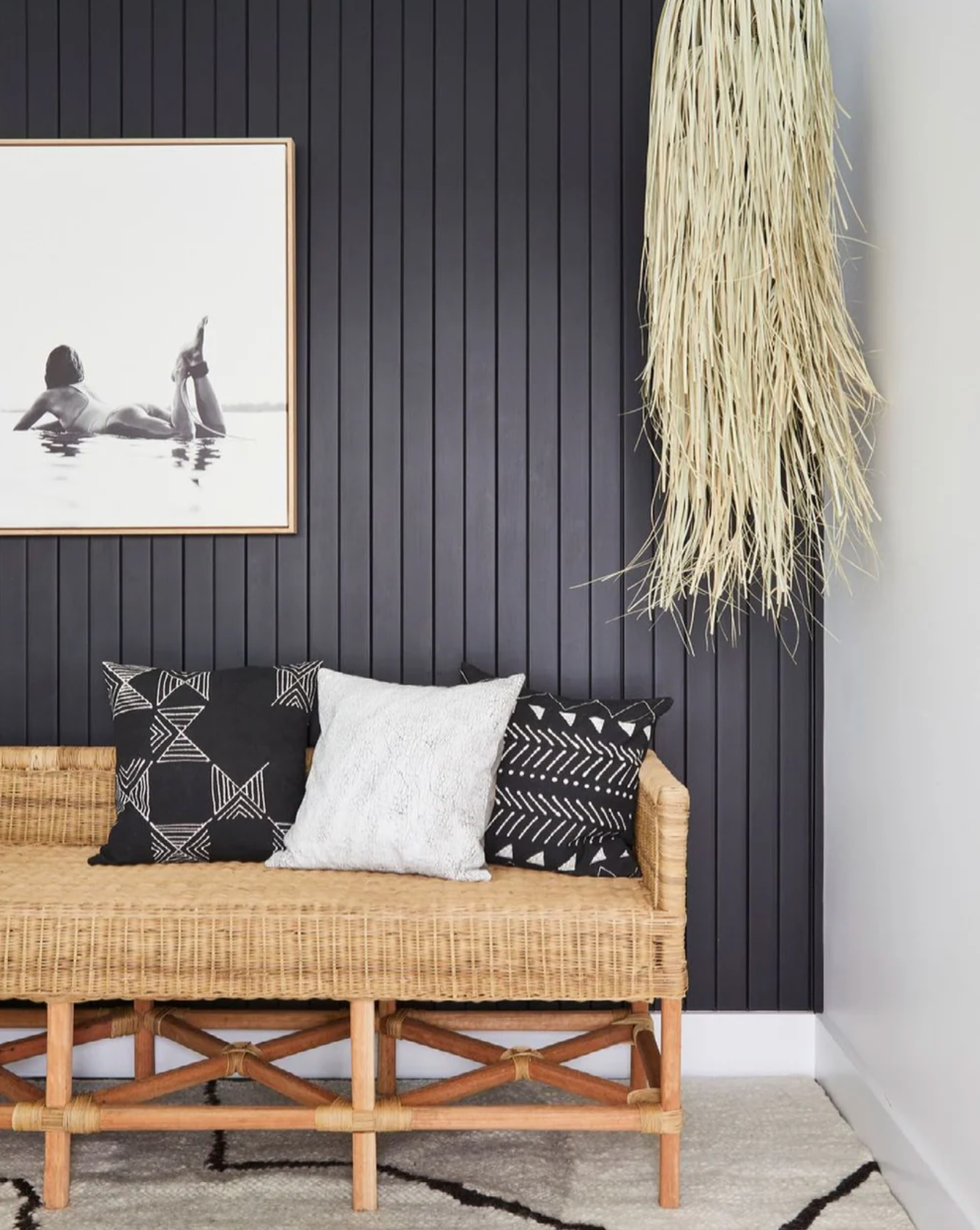 Matika Linear Black Cushion Cover