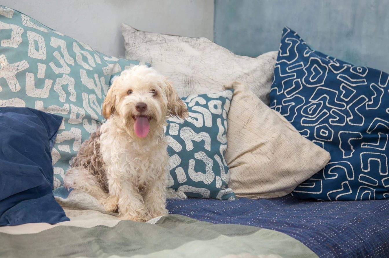 Kuba Blues Filled Indigo Cushion Cover