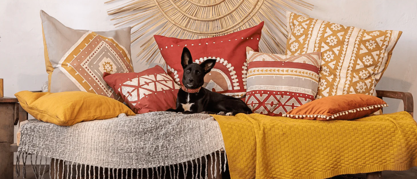 Atlas Linear Paprika Cushion Cover