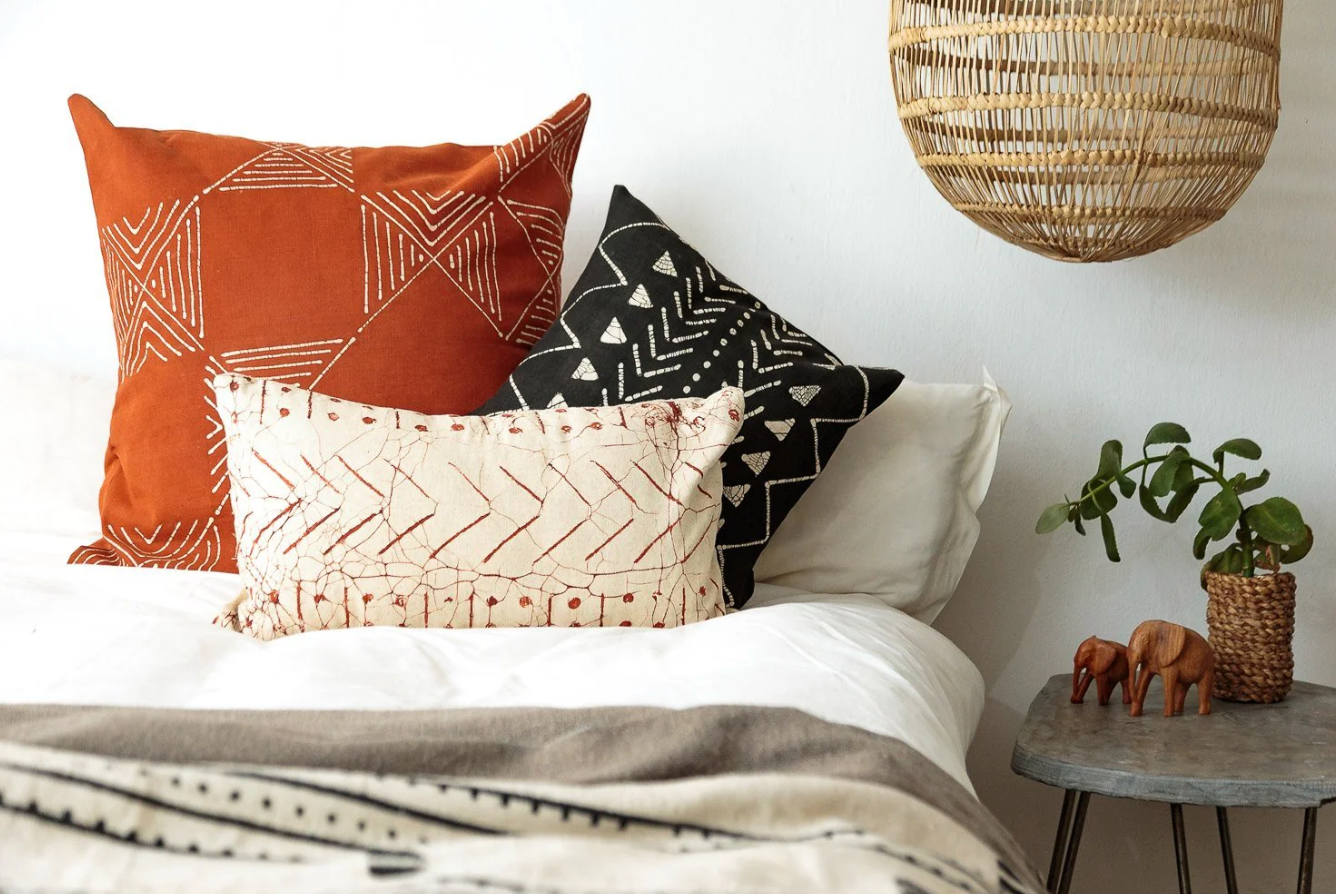 Matika Linear Black Cushion Cover