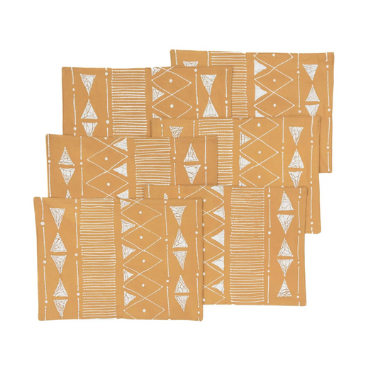 Matika Linear Mustard Placemats (set of 6)