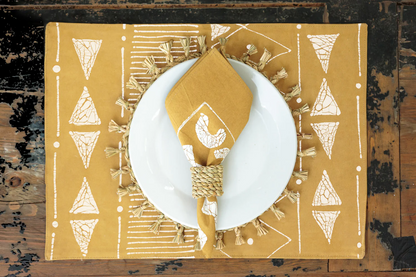 Matika Linear Mustard Placemats (set of 6)
