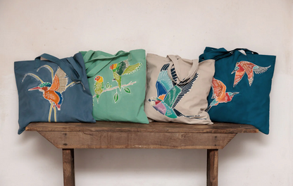 Papiko Lovebird Sage Tote Bag